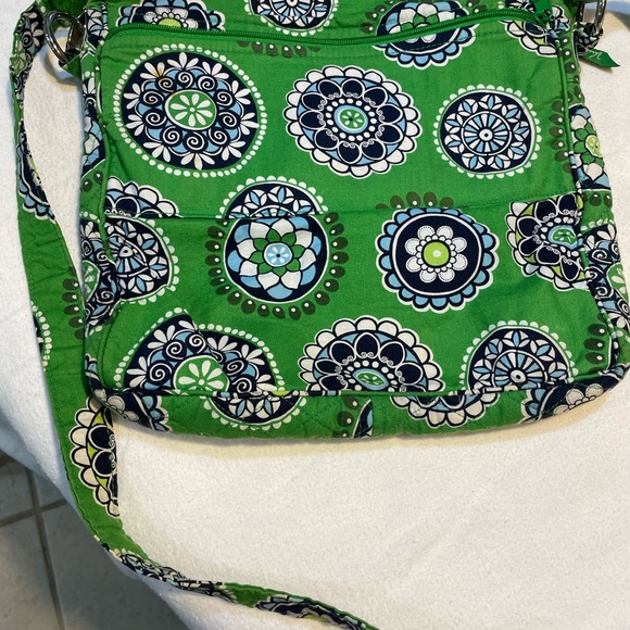 Vera Bradley Green and Blue Patterned Crossbody Bag - Picture 3 of 11